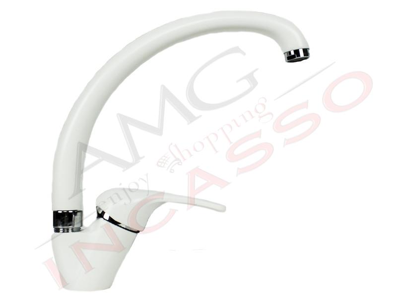 Rubinetto Miscelatore Italiano Argo Paini 2811/LC68JP Napoli Alta Bianco Matt