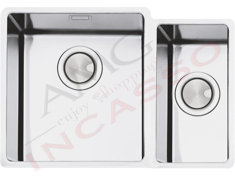 Lavello Cucina Sottotop Ferrara Plus 2 Vasche cm.60X45 Acciaio