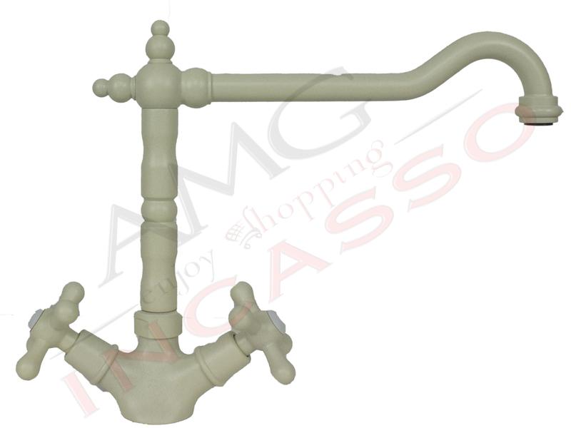 Rubinetto Italiano Argo/ Paini 1870/LC62 Rimini Rustico Antico Bianco Antico