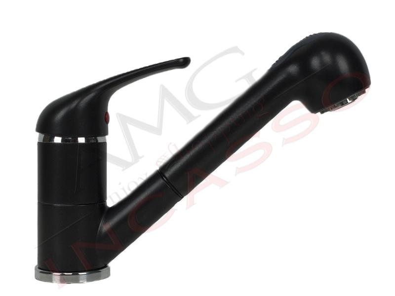 Miscelatore ITALIANO Argo -Paini 2580/LC40 Doccia Doccetta Estraibile Nero Black