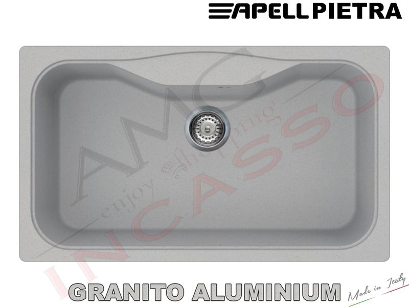 Lavello Cucina In Pietra Da Incasso.Lavello Cucina 1 Vasca Vascone Cm 86x50 Pietra Fragranite Aluminium Amg Incasso Elettrodomestici Da Incasso