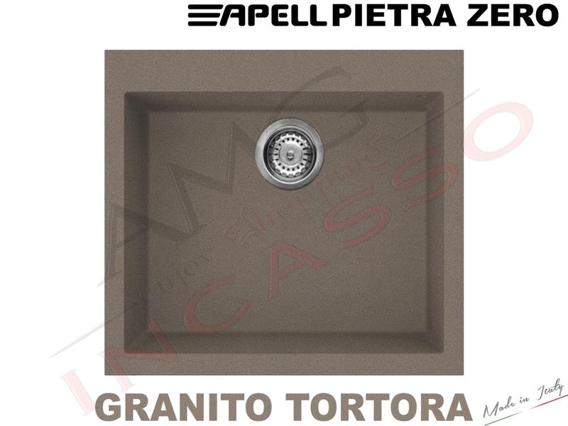Lavello Cucina 1 Vasca Vascone Pietra Zero cm.57X50 Tortora