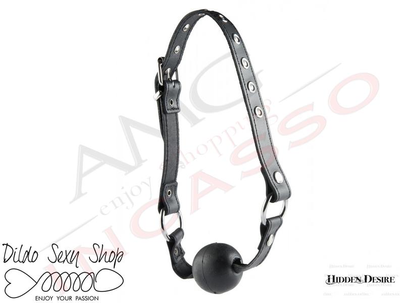 Morso Sadomaso Nero Pelle Hidden Desire Ballgag Black