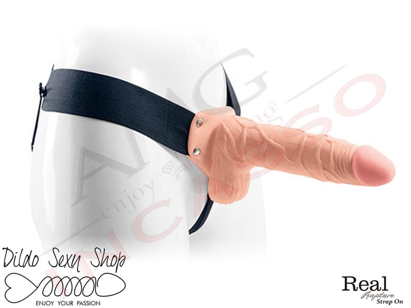 Strap-On Realistico Toyz4Lovers cm.20,5XØ5,0 Bianco Real Rapture WB 8"