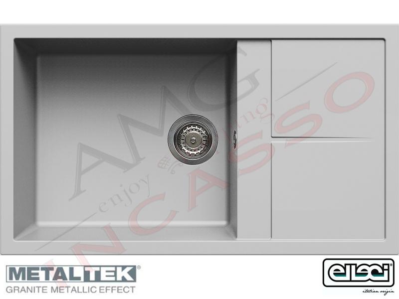 Lavello Elleci Unico 410 LMU41079 86X50 1 Vasca + G Granitek Metal® 79 Aluminium