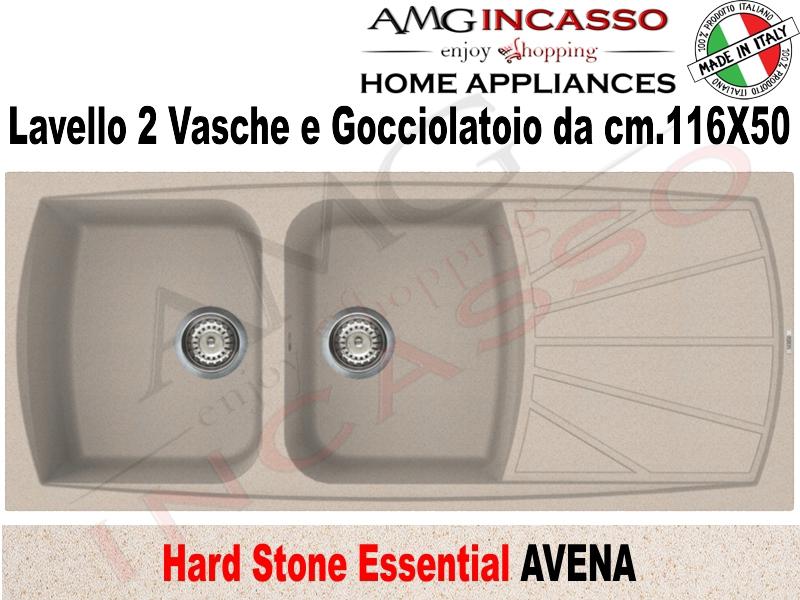 Lavello Cucina Essential 2 Vasche cm.116X50 Fragranite Avena
