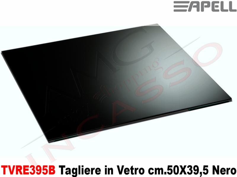 Kit 2 Accessori Apell TVRE395B Cover Tagliere in Vetro cm.50X39,5 Nero