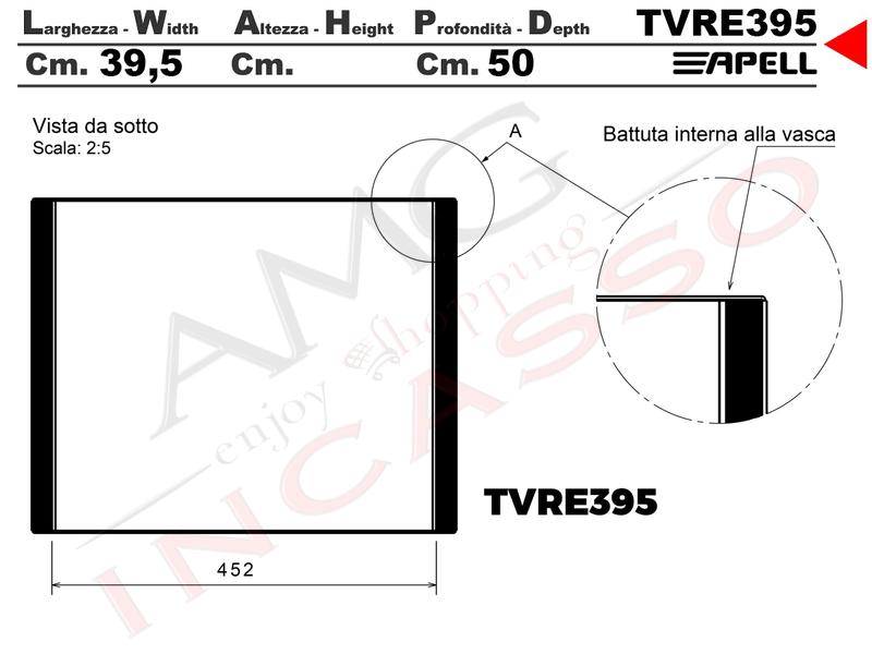 Kit 2 Accessori Apell TVRE395W Cover Tagliere in Vetro cm.50X39,5 Bianco