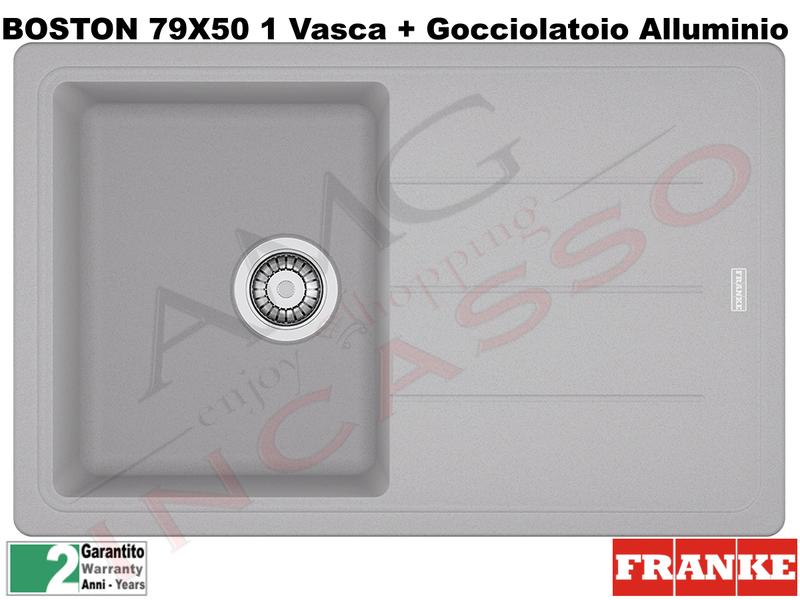 Lavello Franke BFG611-78 9899874 Boston 78 X 50 1 V + Gocc. Alluminio