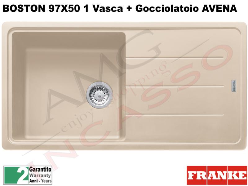 Lavello Franke BFG611-97 9899890 Boston 97 X 50 1 V + Gocc. Avena