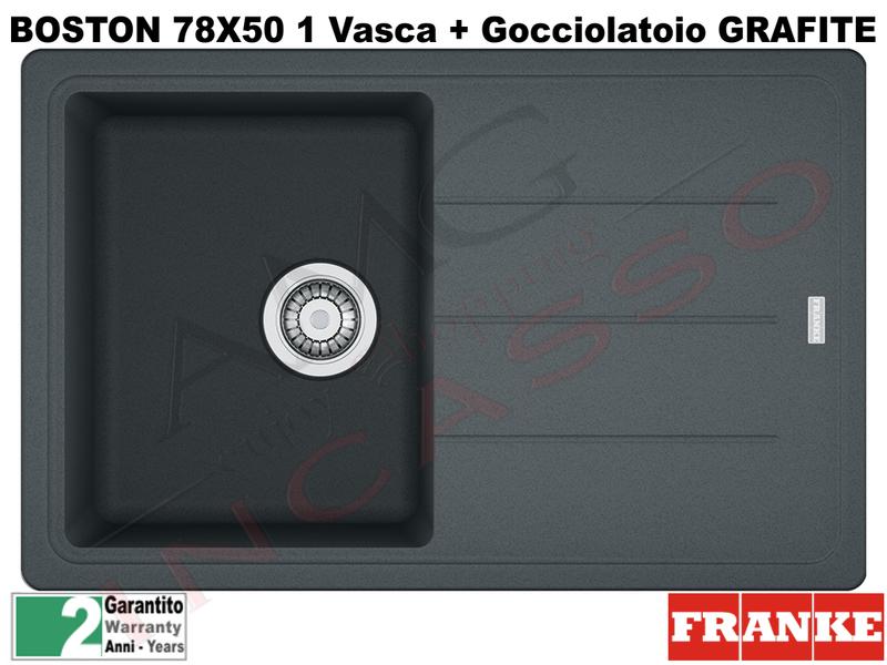 Lavello Franke BFG611-78 9899870 Boston 78 X 50 1 V + Gocc. Grafite