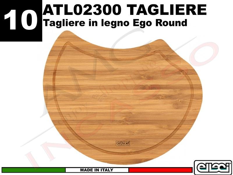 Accessorio 10 ATL02300 Tagliere in Legno Rotondo per Lavello Ego Round