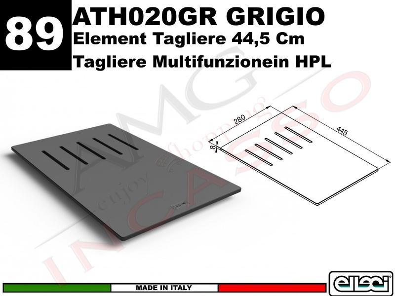Accessorio 89 ATH020GR Element Tagliere Multifunzioni HPL Best Line Grigio