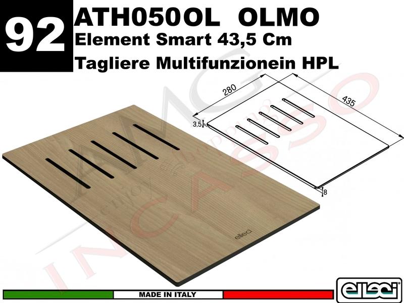 Accessorio 92 ATH050OL Element Tagliere Multifunzioni HPL Smart Line Olmo