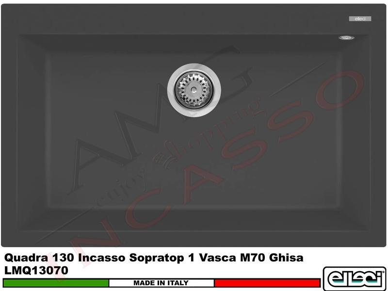 Lavello Quadra 130 79 X 50 1 Vasca Granitek Metal® M70 Ghisa