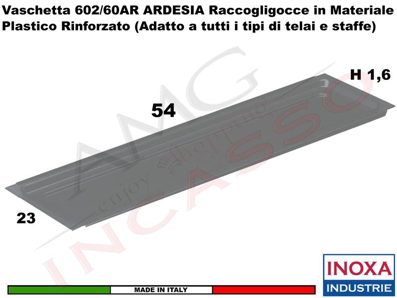 Vaschetta Raccogligocce ARDESIA INOXA 602/60AR Per Scolapiatti da cm. 60 701/702