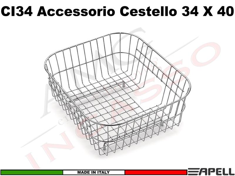 Accessorio Apell CI34 Cestello Acciaio per Vasche da cm.34X40