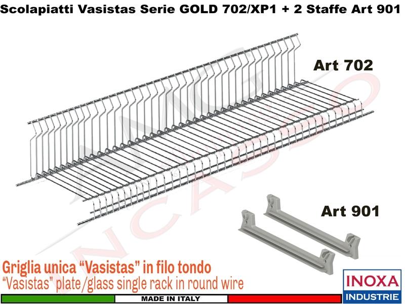 Kit Scolapiatti Vasistas Pensile 120 702/120 Griglia Unica + 2 Staffe 901