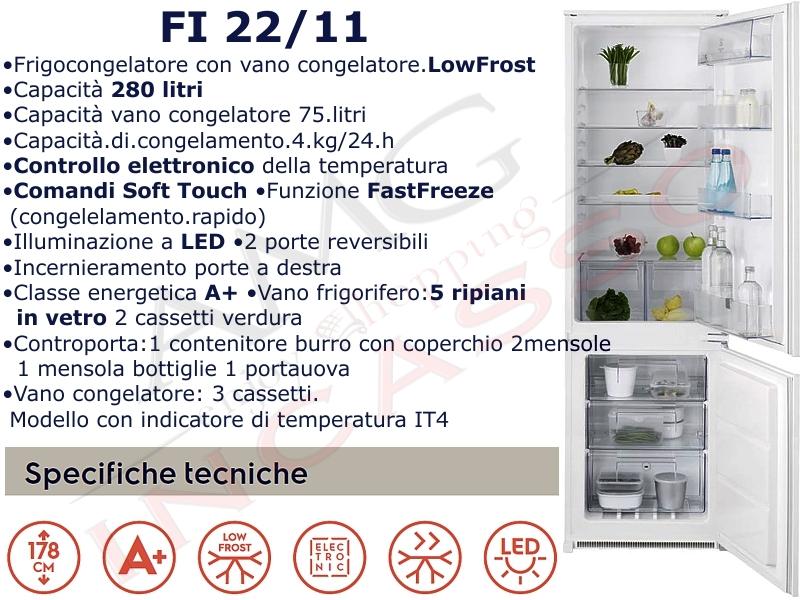 Frigorifero 60 Electrolux Rex FI 22/11 combinato 320 lt, classe A+