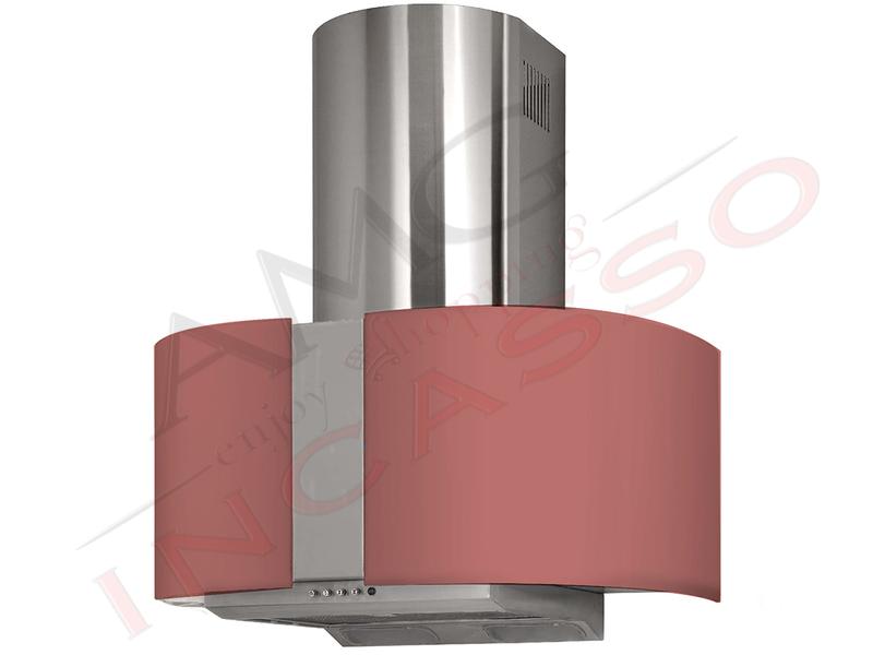 Cappa Cucina Dome cm. 76 Rosa Antico / Inox da 500 m³/h Classe D